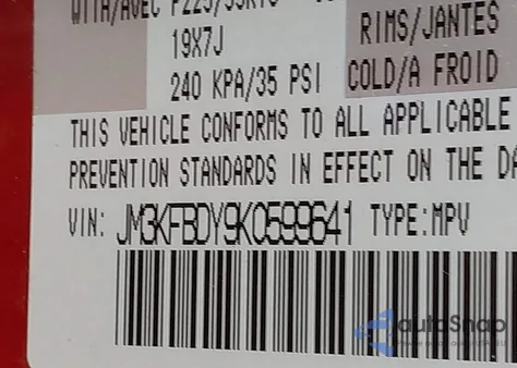 2019 Mazda Cx-5 Grand Touring Reserve из США, поврежденный, VIN JM3KFBDY9K0599641